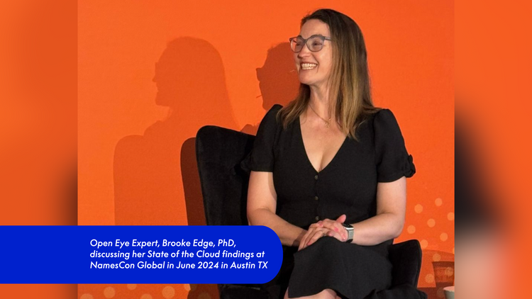 Open Eye _ CloudFest Survey Report 2024 - Brooke at NamesCon Global Austin Texas